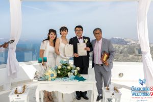 Sun  Zhang Wedding By Santorini8 Weddings9 Dragons Group 8